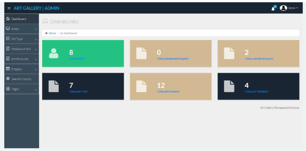Art Gallery Management System