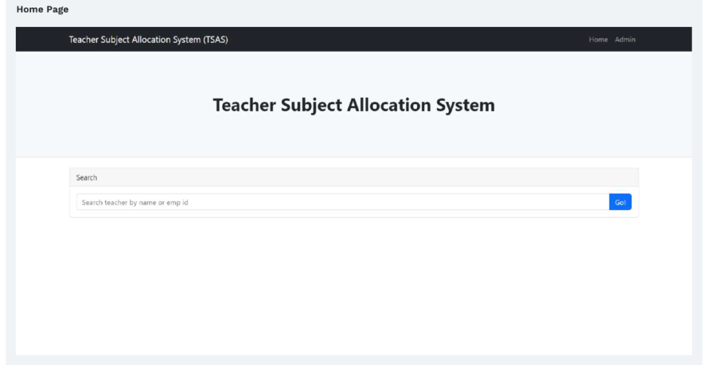 TEACHER SUBJECT ALLOCATION MANAGEMENT SOFTWARE