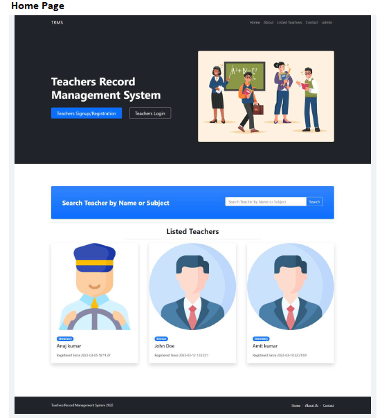 TEACHERS RECORD MANAGEMENT SOFTWARE