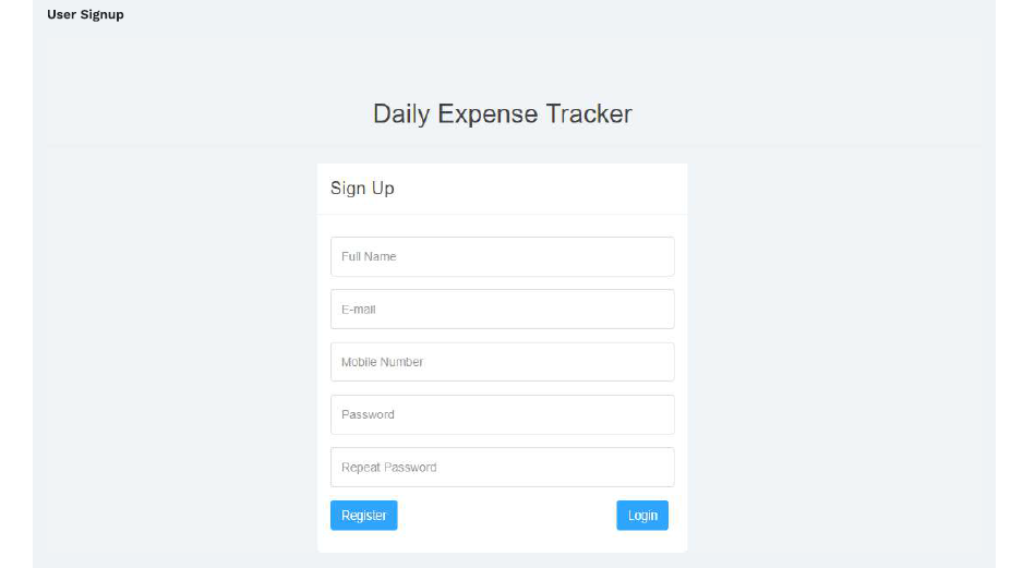 DAILY EXPENSE TRACKER