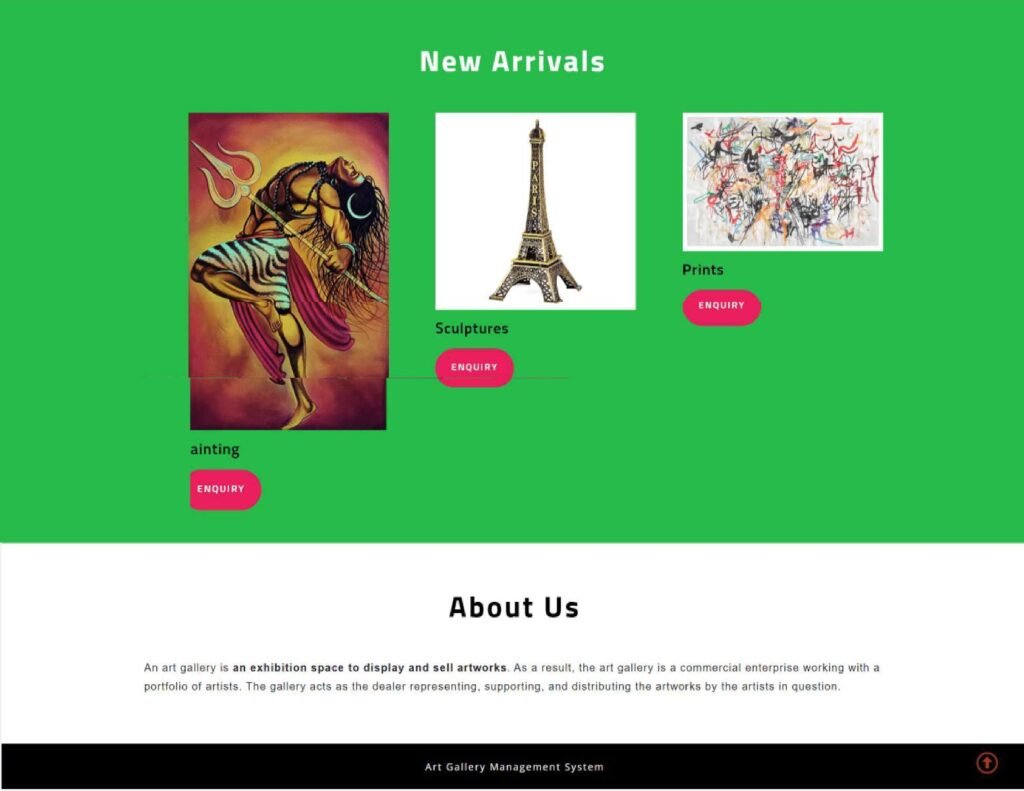 Art Gallery Management System
