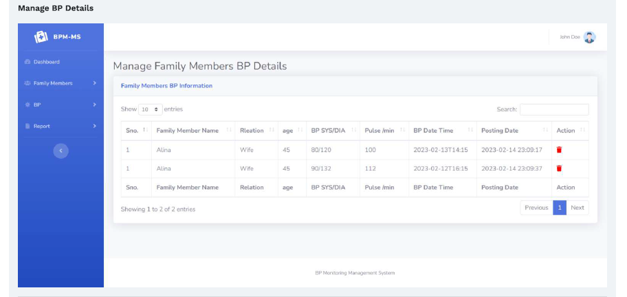 BP MONITORING MANAGEMENT SOFTWARE