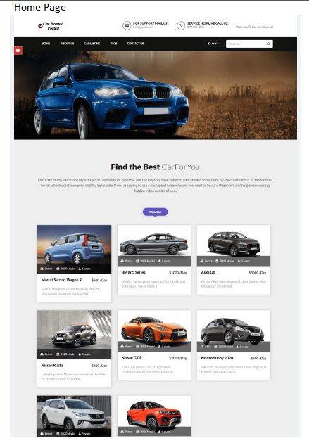 CAR RENTAL PROJECT