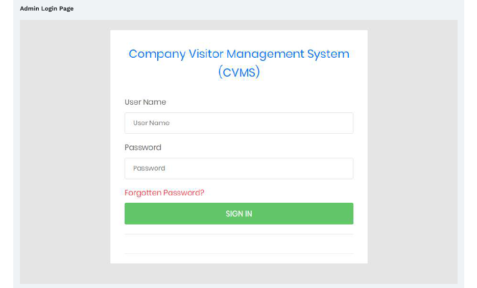 COMPANY VISITORS MANAGEMENT SOFTWARE