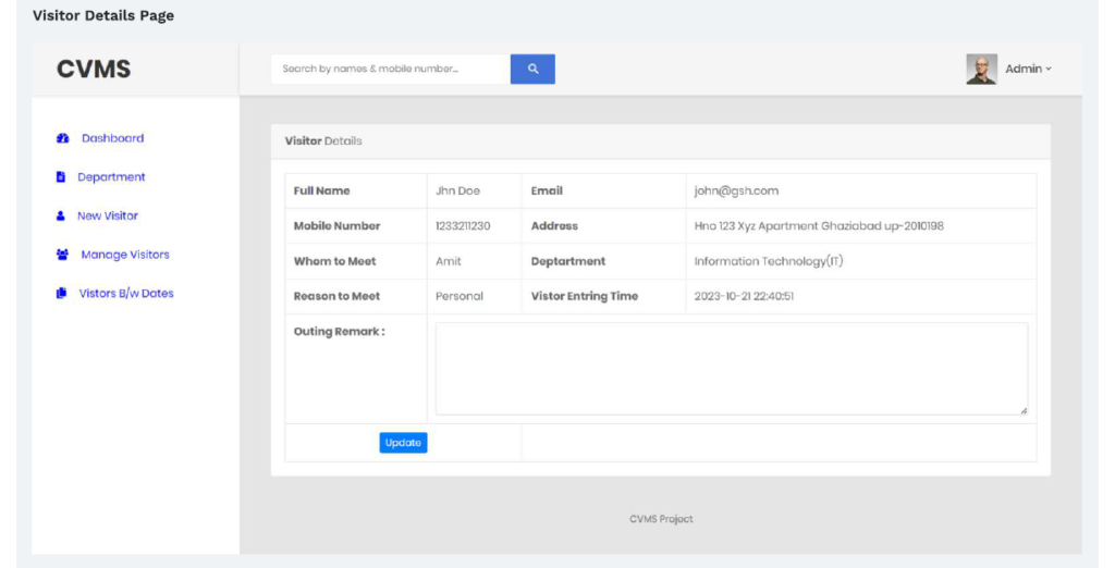 COMPANY VISITORS MANAGEMENT SOFTWARE