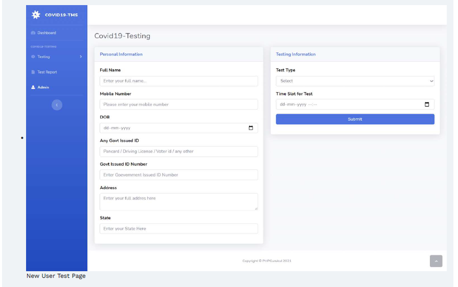 COVID19 TESTING MANAGEMENT SOFTWARE