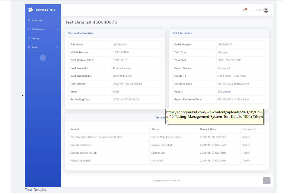 COVID19 TESTING MANAGEMENT SOFTWARE