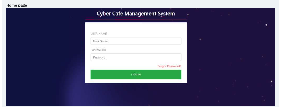 CYBER CAFÉ MANAGEMENT SOFTWARE