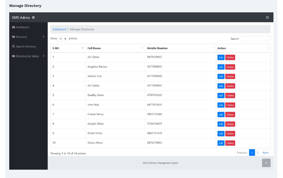 DIRECTORY MANAGEMENT SOFTWARE