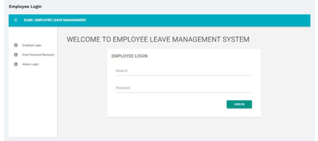 EMPLOYEE LEAVES MANAGEMENT SOFTWARE