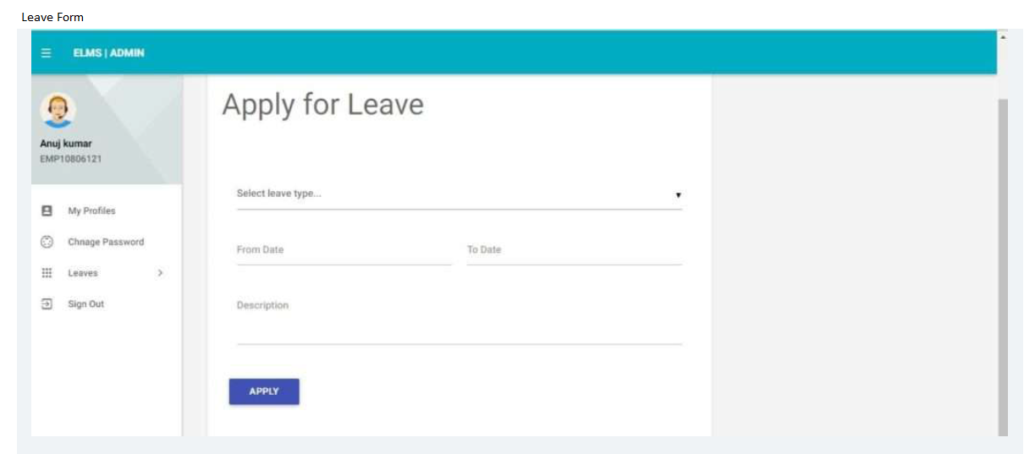 EMPLOYEE LEAVES MANAGEMENT SOFTWARE