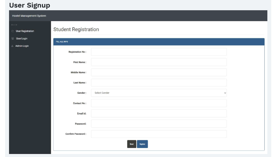 HOSTEL MANAGEMENT SOFTWARE