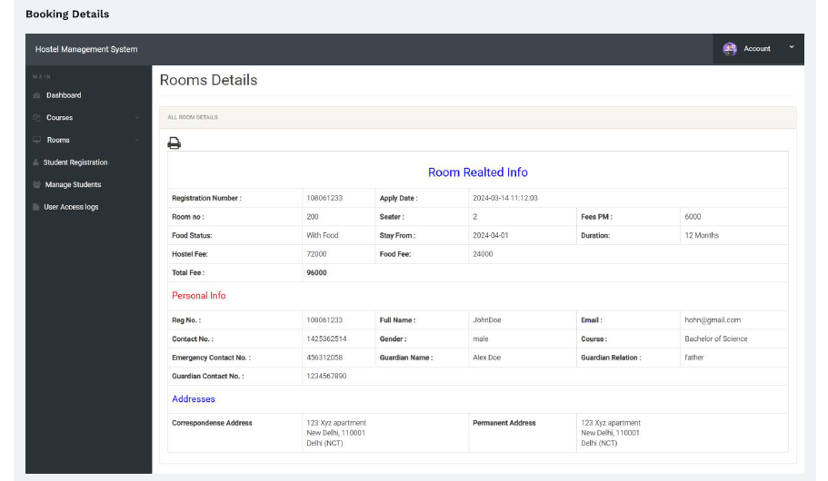 HOSTEL MANAGEMENT SOFTWARE