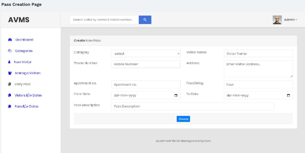 Apartment Visitor Management System