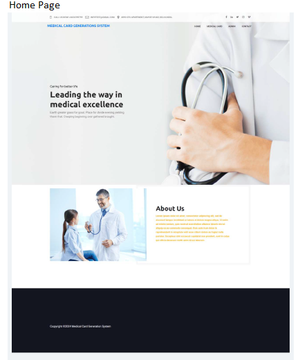 MEDICAL CARD GENERATION SOFTWARE