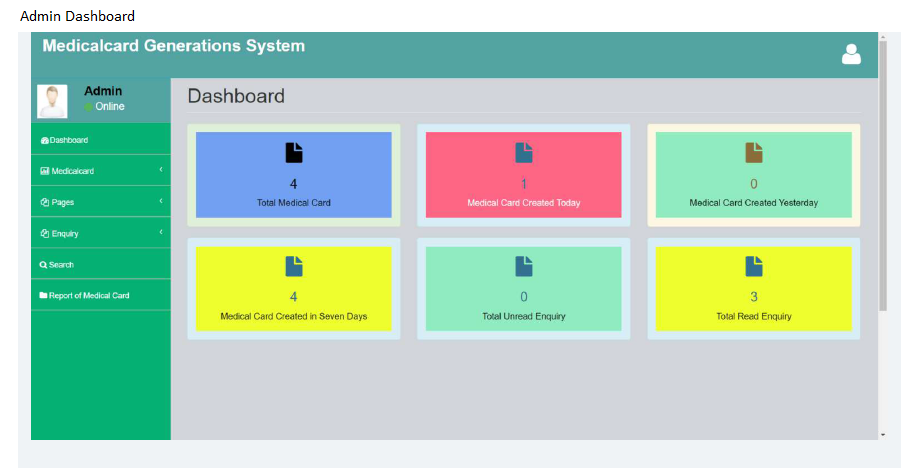 MEDICAL CARD GENERATION SOFTWARE