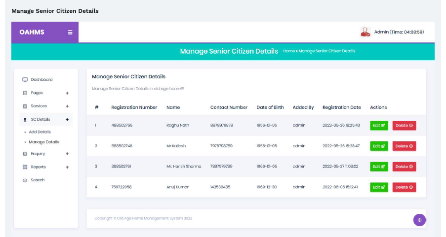 OLD AGE HOME MANAGEMENT SOFTWARE