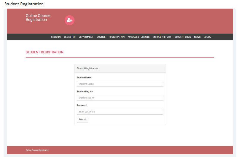 ONLINE COURSE REGISTRATION