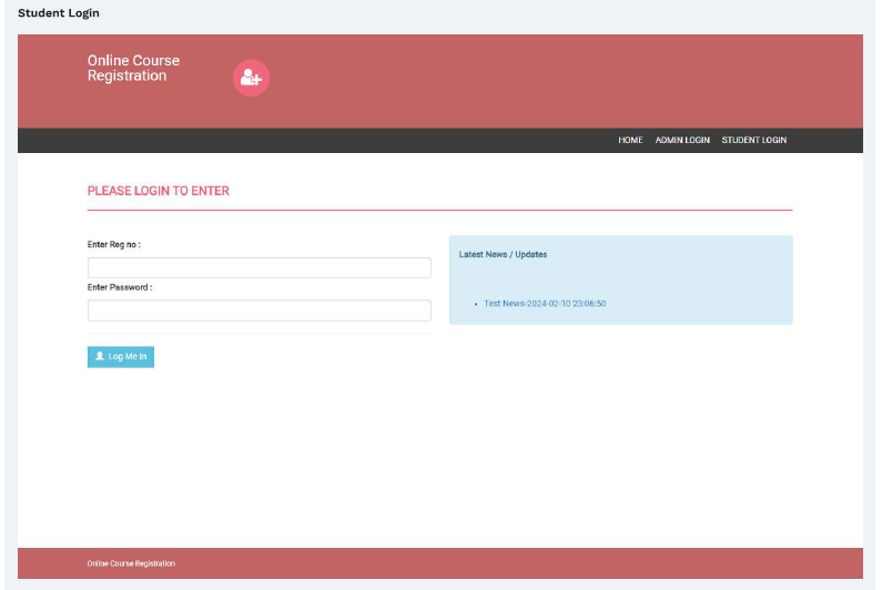 ONLINE COURSE REGISTRATION