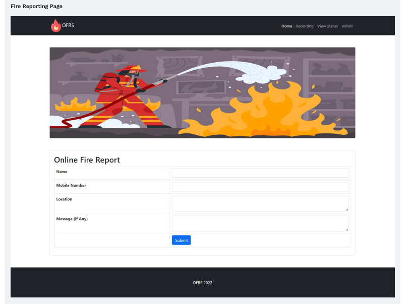 ONLINE FIRE REPORTING SOFTWARE