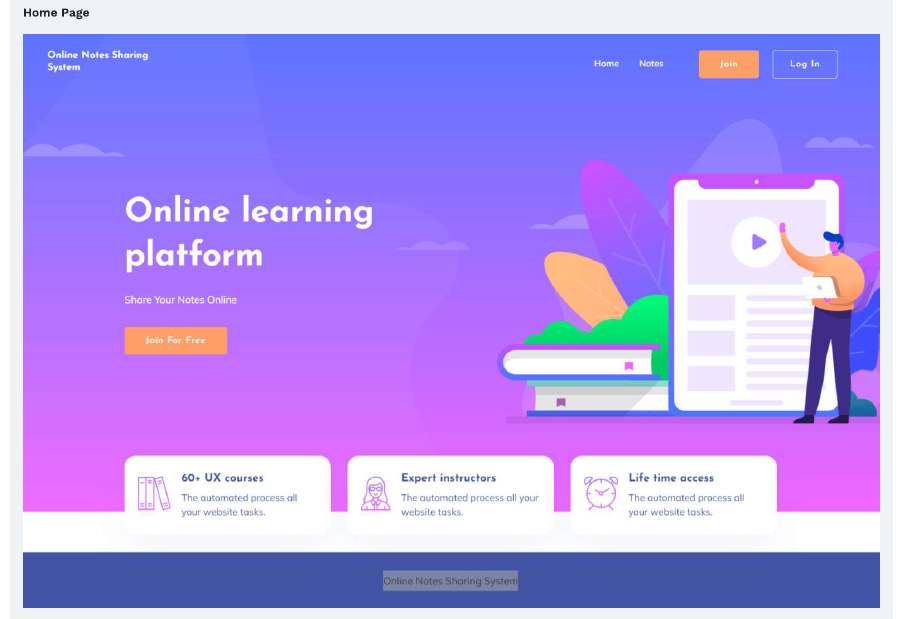 ONLINE NOTES SHARING SOFTWARE