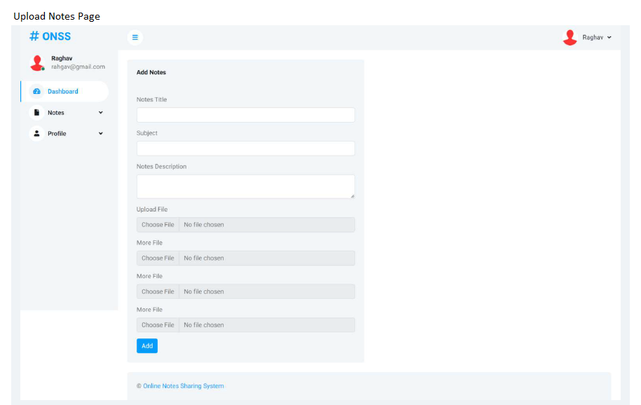 ONLINE NOTES SHARING SOFTWARE