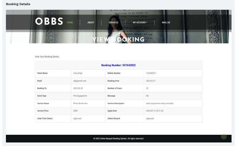 ONLINE BANQUET BOOKING SOFTWARE