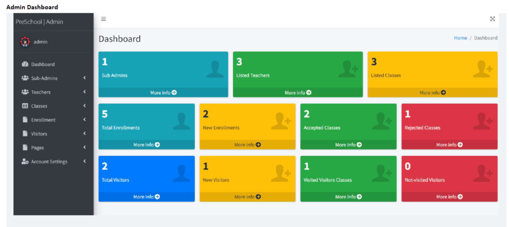 PRE-SCHOOL ENROLLMENT SOFTWARE