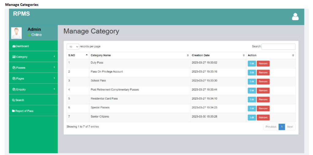 RAIL PASS MANAGEMENT SOFTWARE