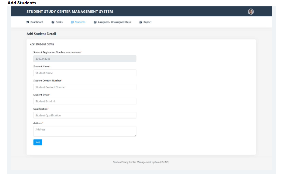 STUDENT STUDY CENTER MANAGEMENT SOFTWARE