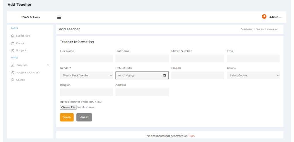 TEACHER SUBJECT ALLOCATION MANAGEMENT SOFTWARE