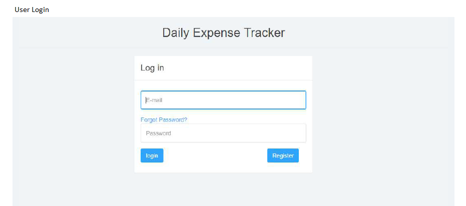 DAILY EXPENSE TRACKER