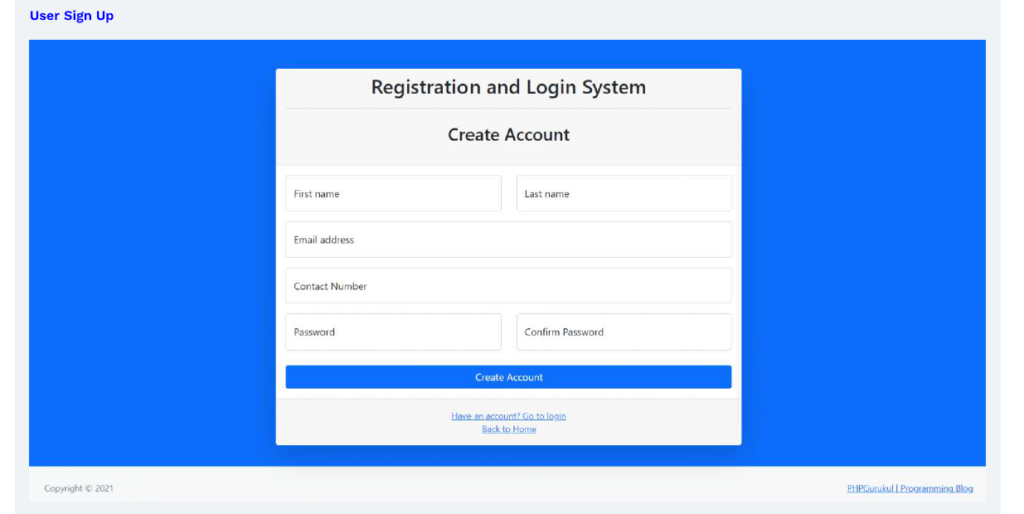 USER REGISTRATION & LOGIN AND USER MANAGEMENT SOFTWARE WITH ADMIN PANEL