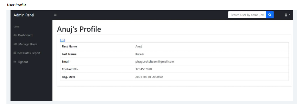 USER REGISTRATION & LOGIN AND USER MANAGEMENT SOFTWARE WITH ADMIN PANEL