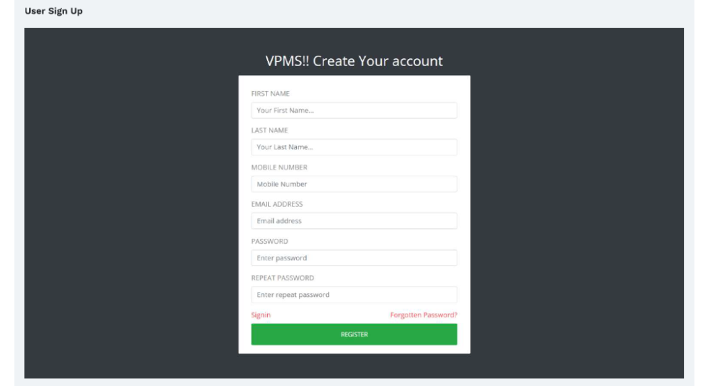 VEHICLE PARKING MANAGEMENT SOFTWARE