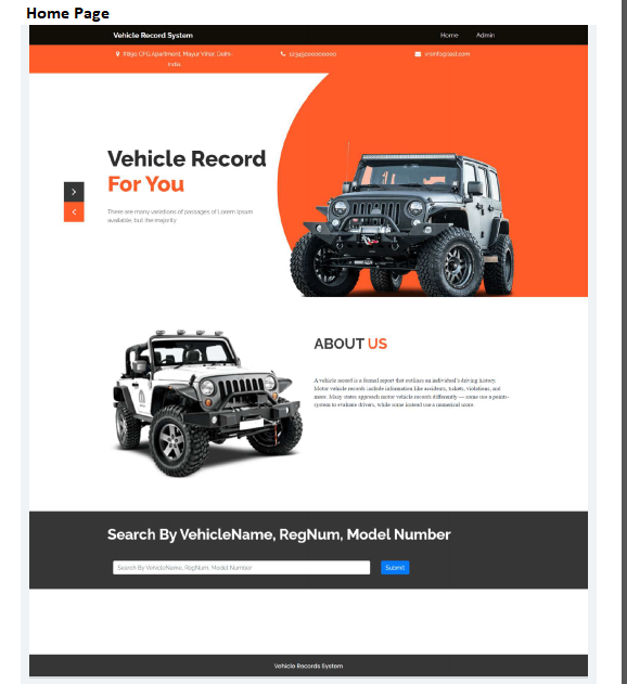 VEHICLE RECORD MANAGEMENT SOFTWARE