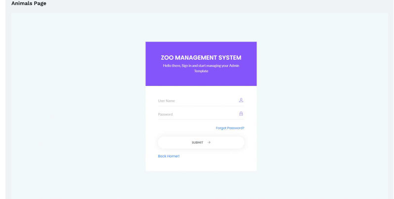 ZOO MANAGEMENT SOFTWARE