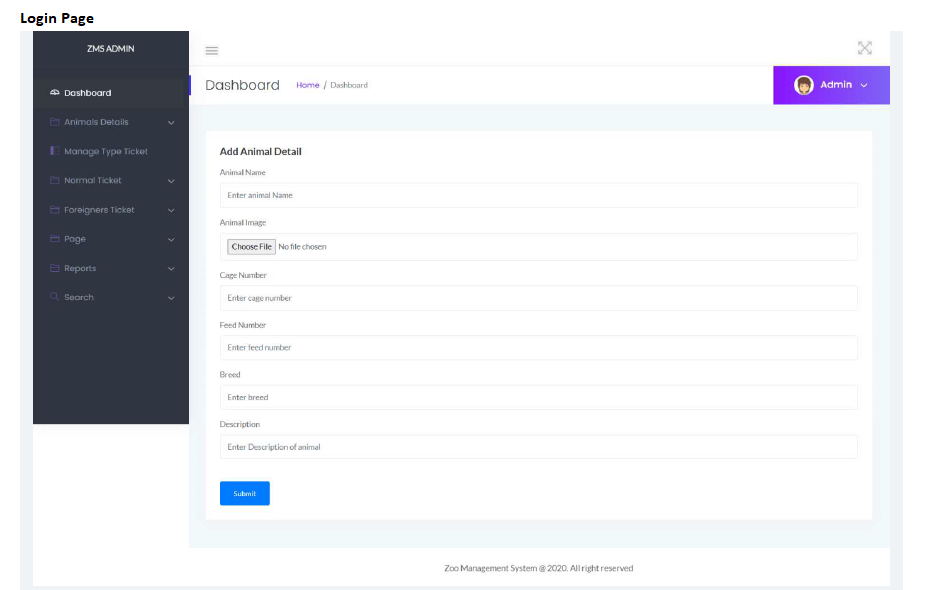 ZOO MANAGEMENT SOFTWARE